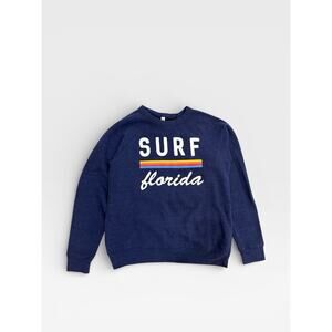 Vintage Surf Florida 70s Vibe Sweatshirt Stripe Unisex Medium Men Small